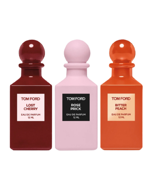 Tom Ford Private Blend Mini Decanter Gift Set 12ml Rose Prick EDP - 12ml Lost Cherry EDP - 12ml Bitter Peach EDP