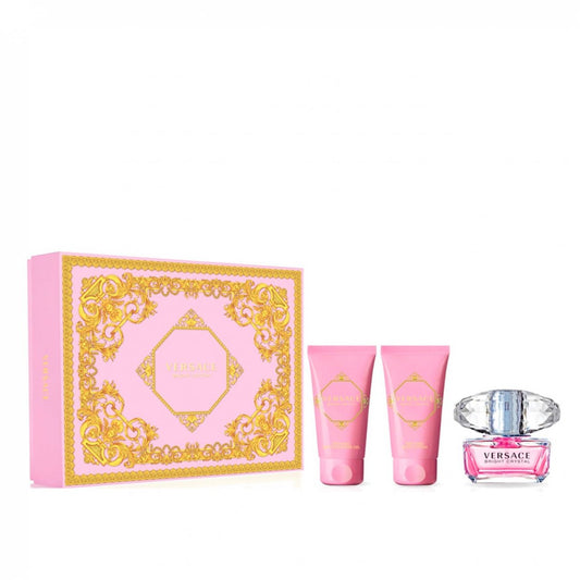 Versace Bright Crystal Gift Set 50ml EDT - 50ml Shower Gel - 50ml Body Lotion