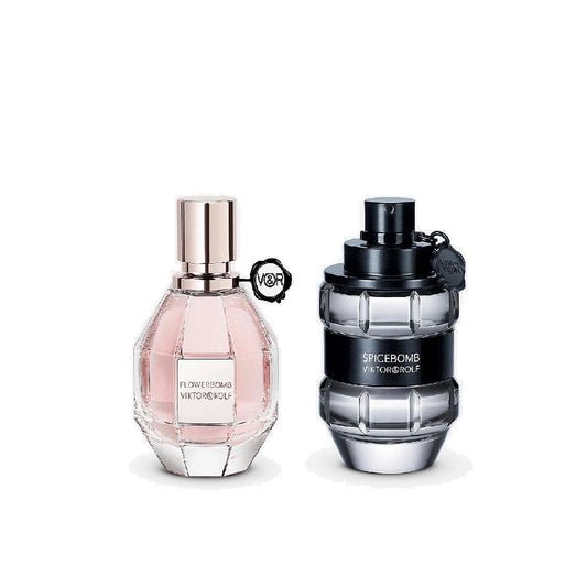 Viktor & Rolf Gift Set 7ml FlowerBomb EDP - 7ml Spicebomb EDT